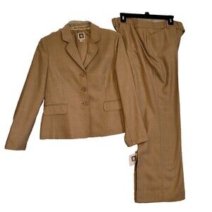 Anne Klein Pant Suit Size 12P Office Professional Classic Two Piece Set NWT